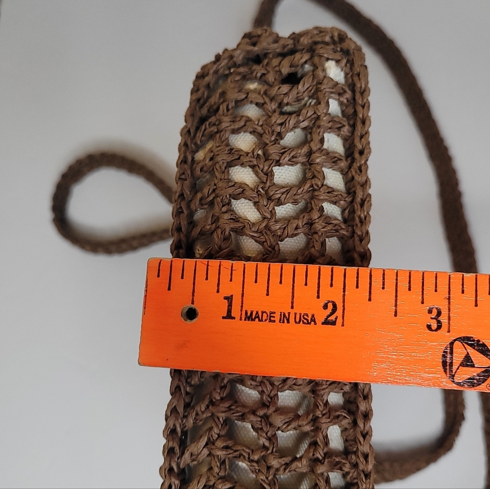 Madewell Small Transport Crossbody Bag Straw Edition Dried Maple Resortwear Boho - Picture 9 of 9